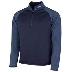 Callaway Golf Mens Long Sleeve 1/4 Zip Waffle Sweater - Peacoat - S