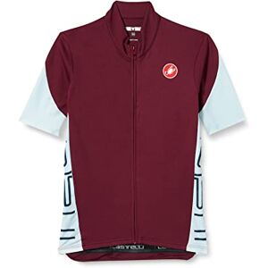 CASTELLI 4520019-421 ENTRATA V Jersey Men's T-Shirt Burgundy/Blue XS