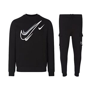 Nike 2 Piece Repeat Men's Sportswear Pullover Sweatshirt Top Joggers Black Cotton Men Size Large L