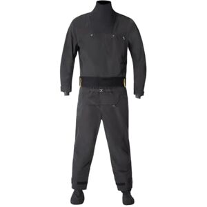 Wjnvfioo Men Drysuits Latex Cuff And Splash Collar Paddling Waterproof Breathable Dry Suit Black XL