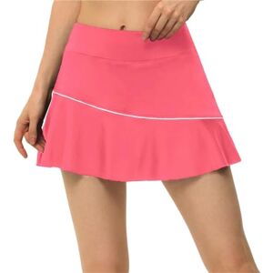 KYATON Tennis Skirt Tennis Running Skirts Sports Yoga Sports Fitness Skirts-Rose - White-M