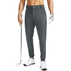 Sf Factory Soothfeel Men's Golf Joggers Pants with 5 Pockets Slim Fit Stretch Sweatpants Running Travel Dress Work Pants for Men, 02-Ink Grey, Medium