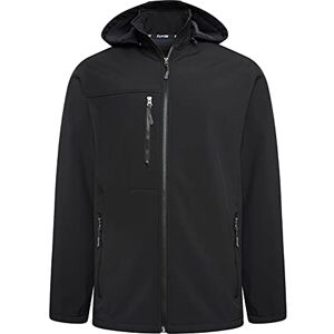 Mens Kapton Soft Shell Full Zip Hooded Outdoor Jacket Top Size (Black, l)