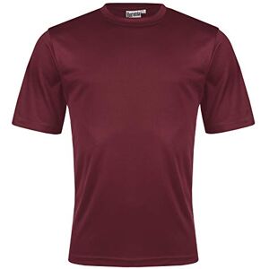 Mens Quick Dry Performance Sports T Shirt (Small (38" Chest), Burgundy)