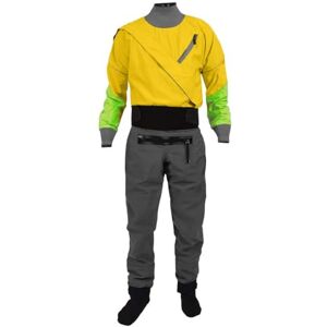 Wjnvfioo Kayak Dry Suit For Men 4-Layer Waterproof Drysuit Lightweight Soft Shell Dry Suits Outerdoor Sport Drysuit Yellow XL