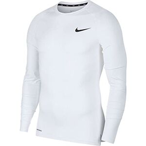 Nike M Np Top Ls Tight Long Sleeved T-Shirt - White/(Black), Large-T