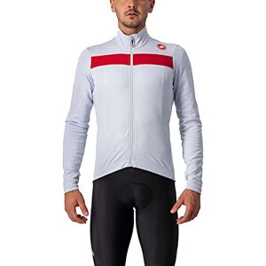 CASTELLI Men's T-shirt (Puro 3 Jersey Fz) - Silver Grey/Red Reflex, size: xxl