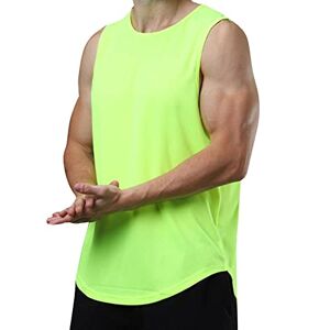 XiinxiGo Men's Vest Running Sleeveless T-Shirt Gym Tank Top Quick-Dry Sports Vest for Training Basketball Fitness,Green 2,3XL