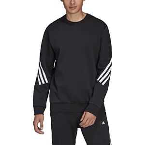 adidas Men's Standard Sportswear Future Icon 3-Stripes Crew, Black, X-Large