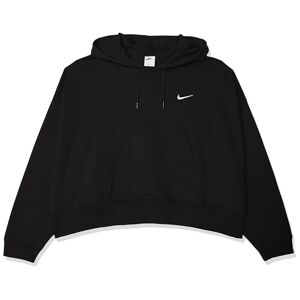 Nike DM6417-010 W NSW JRSY OS PO HOODIE Sweatshirt Women's Black/White L