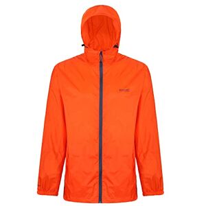 Regatta Pack-it III Waterproof Jacket Mens - pac a mac - raincoat – hiking, running, cycling, travel, golf zip lightweight windproof rain men - packable, RMW281, Rusty Orange, 3XL