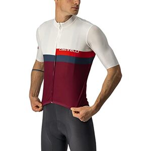 CASTELLI 4522017-065 A BLOCCO JERSEY Sweatshirt Men's Ivory/Red-Blue-Bordeaux S