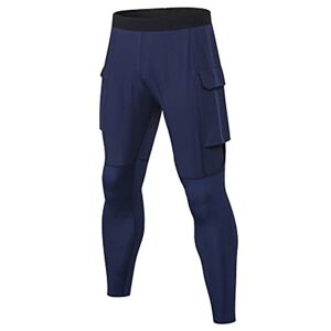ABNMJKI Jogging Pants Men Side Pockets Hip Hop Casual Male Joggers Trousers Sport Training Gym Pants Quick Dry Hiking Running Outdoor Pants (Color : Blue, Size : S)
