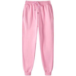 Snakell Men's Tracksuit Bottoms Joggers Athletic Sweatpants Casual Trousers Fleece Lined Training Pants Running Trousers with Pockets (Pink, XL)