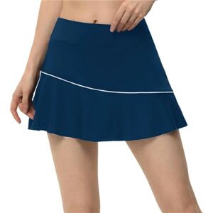 KYATON Tennis Skirt Tennis Running Skirts Sports Yoga Sports Fitness Skirts-Celadonblue - White-Xxl