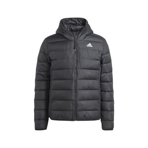 adidas Men's Essentials Light Hooded Down Jacket,Grey Five/Black