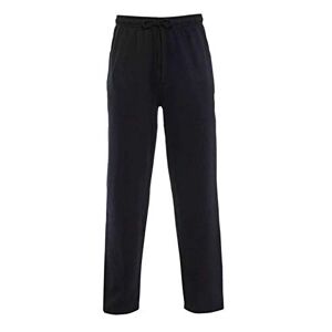 JS Collections&#174; Men's Open Hem Jogging Pants - Plain Bottoms Joggers Fleece Pants Active Wear Gym Sports Sweatpants Yoga Trousers (Black, Small)