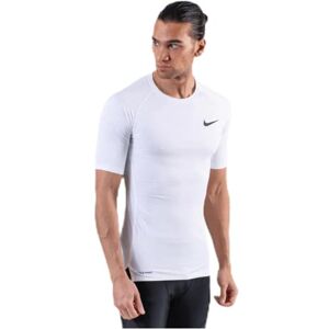 Nike M Np Top Ss Tight T-Shirt - White/(Black), Large