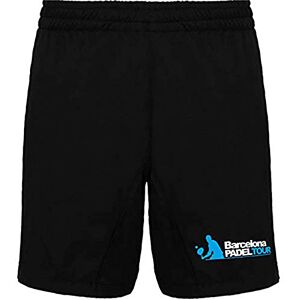 Barcelona Padel Tour Shorts with Pockets for Men Shorts in Lightweight and Breathable Fabric with Special Padel Print Sports Clothing Black