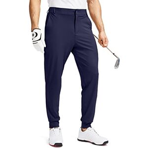 Sf Factory Soothfeel Men's Golf Joggers Pants with 5 Pockets Slim Fit Stretch Sweatpants Running Travel Dress Work Pants for Men, 03-Navy, Small