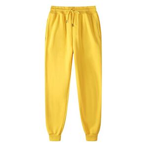 Snakell Men's Tracksuit Bottoms Joggers Athletic Sweatpants Casual Trousers Fleece Lined Training Pants Running Trousers with Pockets (Yellow, S)