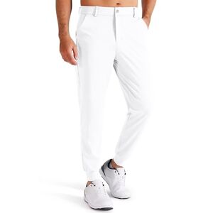 Libin Men's Golf Joggers Trousers Slim Fit Stretch Dress Pants Sweatpants Casual Sports Jogger Outdoor Chino Trousers with Pockets, White XL
