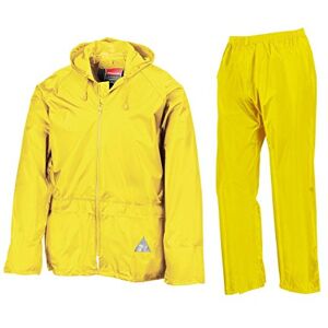 Result Men's Heavyweight Waterproof Jacket And Trouser Set Fluorescent Yellow XX-Large