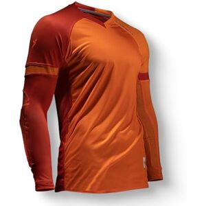 Storelli ExoShield Gladiator Goalkeeper Jersey, High-Impact Protection, Sweat-Wicking, Breathable Athletic Shirt for Soccer & Heavy-Duty Sports, Orange, Medium