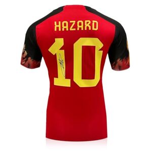 Exclusive Memorabilia Eden Hazard Signed Belgium 2022-23 Football Shirt