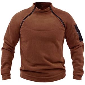 GOLDP Tactical Combat Fleece Pullover Jacket Men Military Athletic Sport Jumper Tops Army Windproof Sweaters (L,claret)