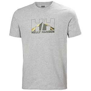 Helly Hansen Men's Nord Graphic T-shirt T Shirt, Grey, XL UK