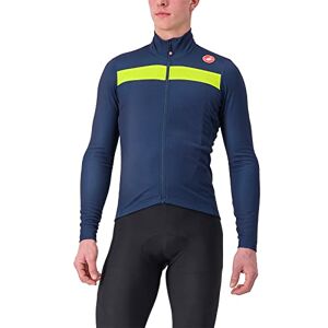 CASTELLI 4518511-424 PURO 3 JERSEY FZ Sweatshirt Men's BELGIAN BLUE/YELLOW Size XL