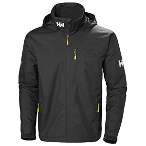Helly Hansen Mens Crew Hooded Waterproof Jacket, XL, Black