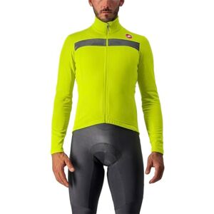 CASTELLI 4518511-383 PURO 3 JERSEY FZ Sweatshirt Men's ELECTRIC LIME/SILVER REFLEX Size L