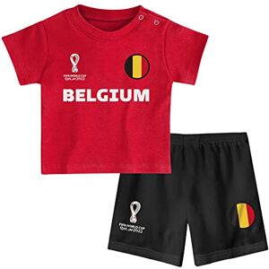 FIFA Unisex Kinder Official World Cup 2022 Tee & Short Set, Toddlers, Belgium, Team Colours, Age 2, Red, Small