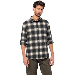 Jack Wolfskin Men's Hiking Trail Shirt M, Night Blue Checks, S