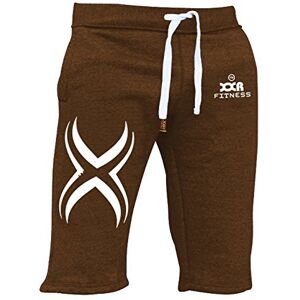 Xxr X1 Mens Fleece Shorts Jogging Bottom Joggers MMA Boxing Gym Fitness Sweat Shorts Casual Home Wear (Brown, XL(36-38''))