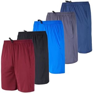 Mens Quick Dry Fit Dri-Fit Active Wear Athletic Performance Football Rugby 9 Inch Inseam Training Tennis Running Essentials Gym Shorts Hombre Stretch Fitness Casual Workout Tech Shorts -Set 9,S