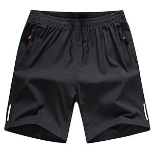 Lomhmn Casual Shorts for Men Fashion Short Pants New Casual Jogging Cotton Men's Summer Shorts Shorts Vintage Sports Men's Shorts Men Night Shirts (Black, XL)