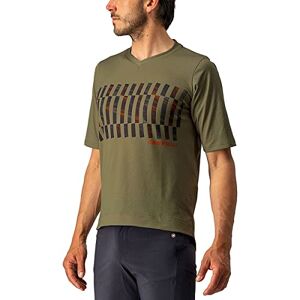 CASTELLI 4522008-353 TRAIL TECH TEE Sweatshirt Men's Olive Green/Dark Gray-Orange R XL