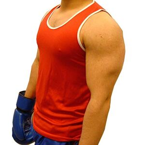 Prostyle Sports Boxing Vest Training Top Sleeveless Fitness Gym Sports Red Blue Black New (Red, XL)