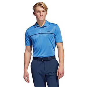 adidas Golf Mens Chest Print Polo Shirt - Focus Blue - S