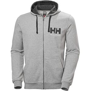 Helly Hansen Mens HH Logo Full Zip Hoodie, XL, Grey Melange