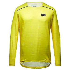 GORE WEAR Men's Breathable Shirt, Contest, Comfortable Long-sleeved Functional Shirt, Quick-drying, Washed Neon Yellow, M