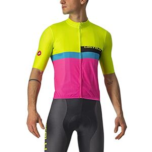 CASTELLI 4522017-383 A BLOCCO JERSEY Sweatshirt Men's Electric Lime/Black-Blue-Magen XL