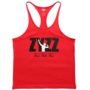 Muscle Alive Mens Bodybuilding Zyzz Fashion Gym Workout Fitness Tank Tops Stretchy Cotton 01 Red L