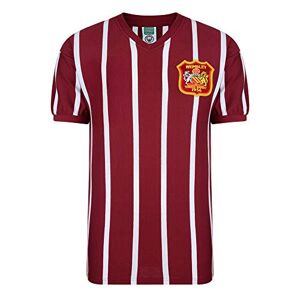Score Draw Manchester City 1956 FA Cup Final Retro Shirt Red/White Medium Cotton