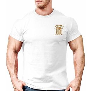 Alpha Spartan T Shirt Gym Motivation Training Workout Boxing MMA Gymwear Top Arrow Pocket (as8, Alpha, xx_l, Regular, Regular, White)