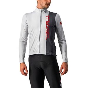 CASTELLI Men's Traguardo Jersey Fz Sweatshirt, Silver Grey/Dark Grey, XL