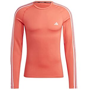 adidas Men's Techfit Long Sleeve T-Shirt, Bright Red, XL